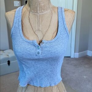 Brandy Melville Dalis Cropped Tank in Gray